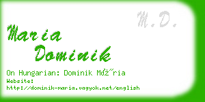 maria dominik business card